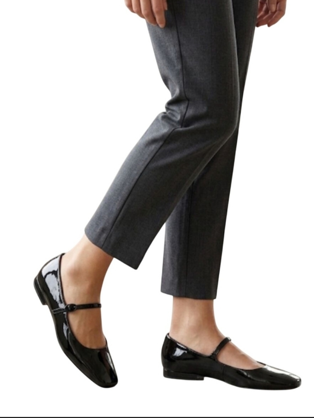 Franco Sarto NWOT Valie Black Faux Patent Leather Maryjane Flat Size 9M